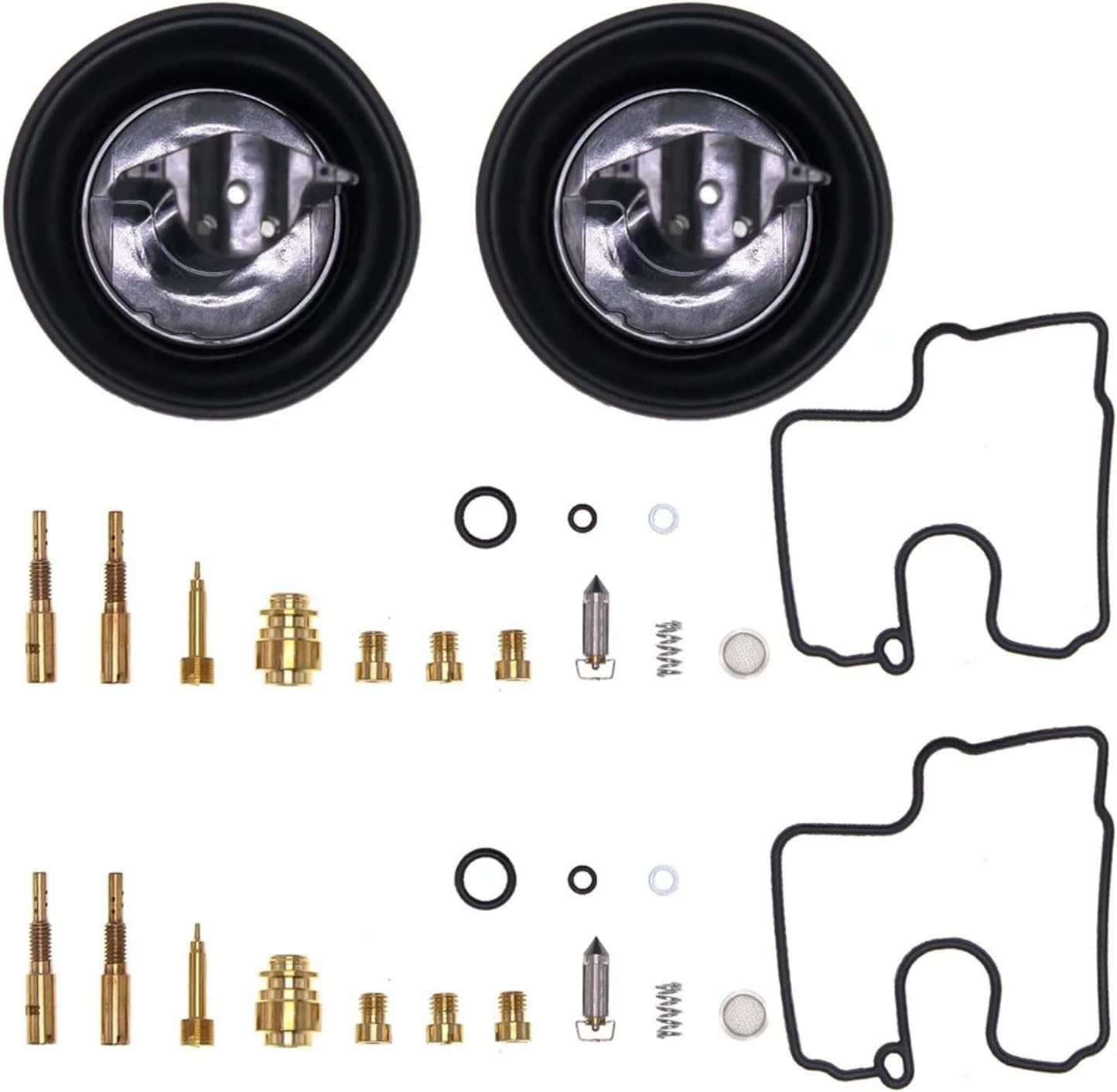 Carburetor Repair Kit for Suzuki Intruder 1500 VL1500 (1998-2004), 2X Rebuild Kit Compatible with VL 1500 Models, Includes Gaskets, Float Valves, O-Rings, Jets(B)