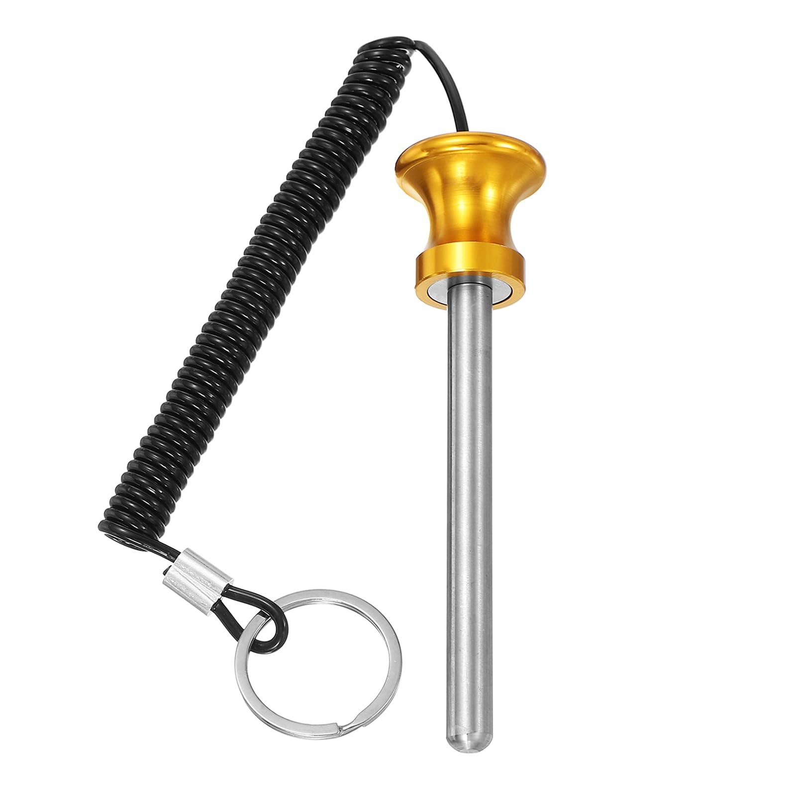 YELARXI Weight Stack Pin, Weight Gym Pin Strength Training Equipment Replacement with Pull Rope, 0.4 x 3.9 Inch Fit for Commercial Home Gym Club Machine Accessories (Gold)