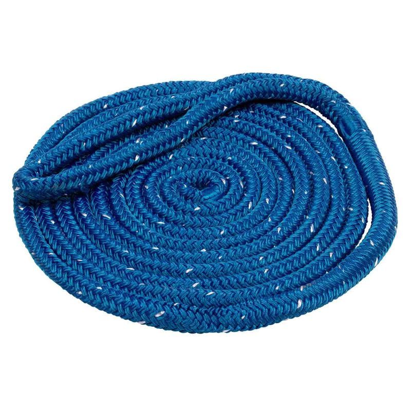 West MarinePremium Double Braided Nylon Dock Line Blue 3/8" x 15 Feet
