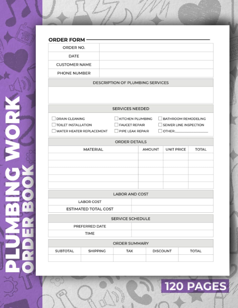 Plumbing Work Order Book