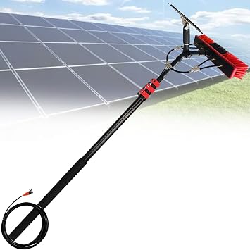 Water Fed Pole Kit, Solar Panel Cleaner Window and Solar Cleaning Pole Brush Window and Solar Panel Cleaning System Windows Cleaning-30Ft/24Ft