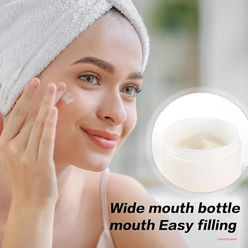 Miniatura 8 de 6 unidades de 8.5 fl oz/8 oz blanco vacío plástico cosméticos contenedores con tapa redonda para crema facial DIY exfoliante corporal máscara loción