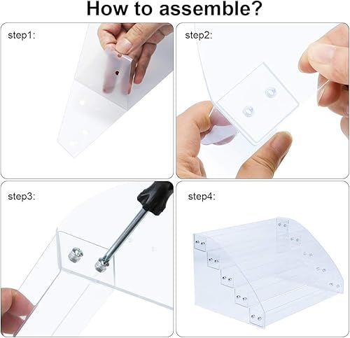 Miniatura 5 de KINGROW Organizador de esmalte de uñas acrílico, 60 botellas de 5 capas, estante de exhibición de aceites esenciales, organizador de maquillaje de