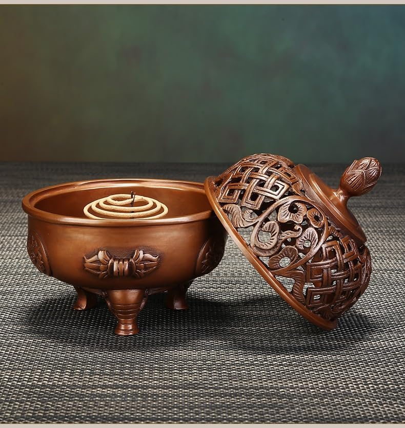 Incense Burner Incense Stick Stand Copper Incense Burner Household Aromatherapy Burner Lotus Incense Burner Incense Utensil Accessories Incense Stick Holder