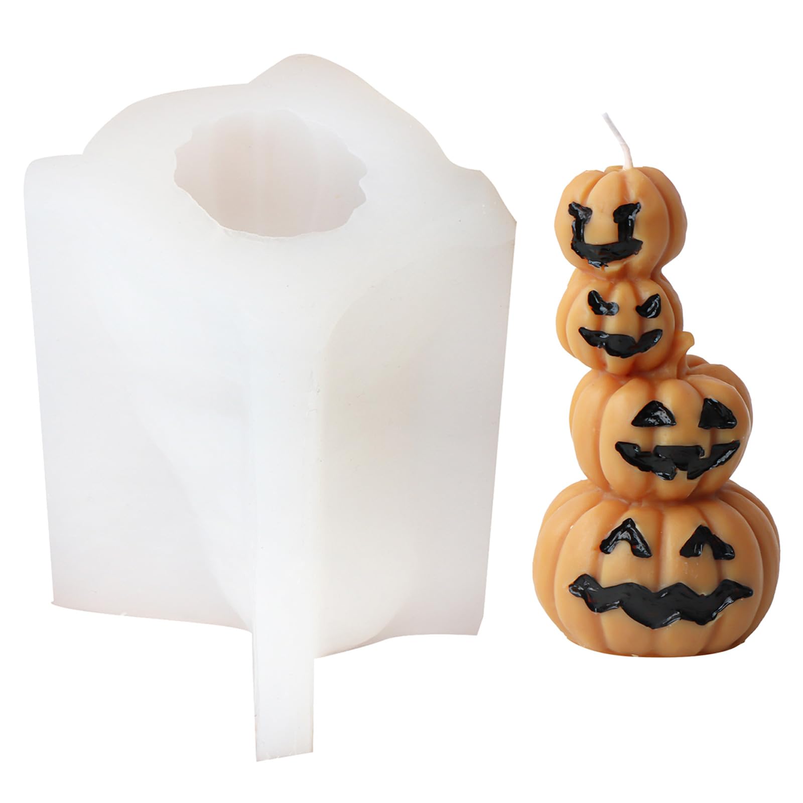 Jazuaiao Halloween Skull Molds, Pumpkin Molds for Soap Chocolate, Mousses Cake, Baking, Desk Decorations Baking Dessert