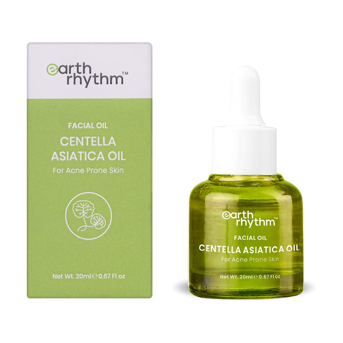 Earth Rhythm Centella Asiatica Face Oil for Acne prone skin, 20 ml (Pack of 1)