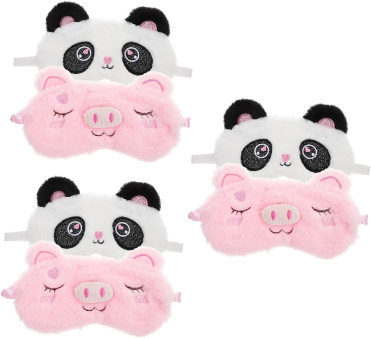 Beavorty 3 Sets Plush Eye Mask Sleep Eye Mask Eye Masks Cartoon Soft Child For Sleep Mask Sleep Mask Sleeping Mask Blindfold Sleeping Lightproof Eye Masks Elastic Band 2Pcs*3