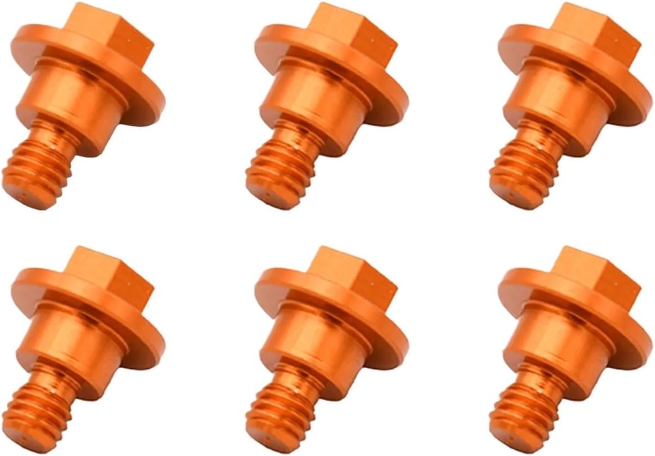 M6*12 Motocross Front Fork Guard Bolt Screw Compatible with YZ65 YZ85 YZ125 250 YZ250F YZ450F 2008-2022 EX EC MC 125-300(Orange)