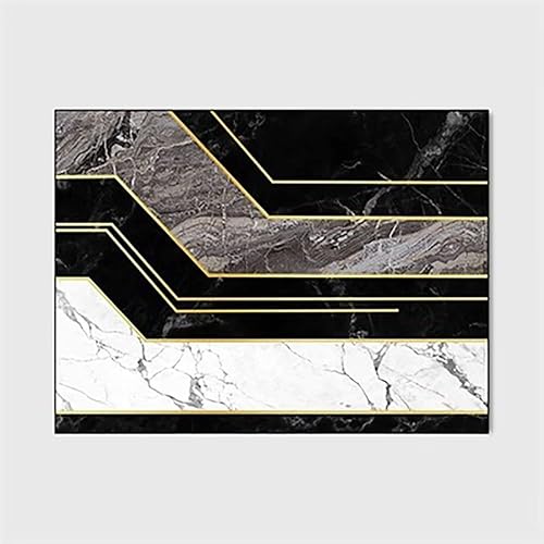 Miniatura 4 de Alfombra grande de mármol para sala de estar, moderna, abstracta, de 4 x 6 pies, para dormitorio, comedor, lavable, antideslizante, decoración verde