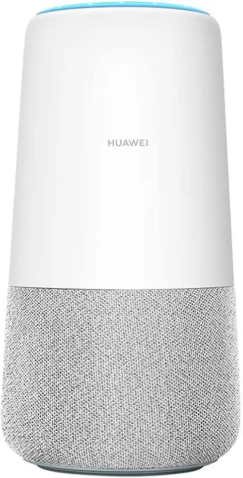 Huawei AI Cube, 3 in 1 - Alexa Enabled, Smart Speaker and high Speed 4G Router, Unlocked- White/Grey Fabric, Sleek