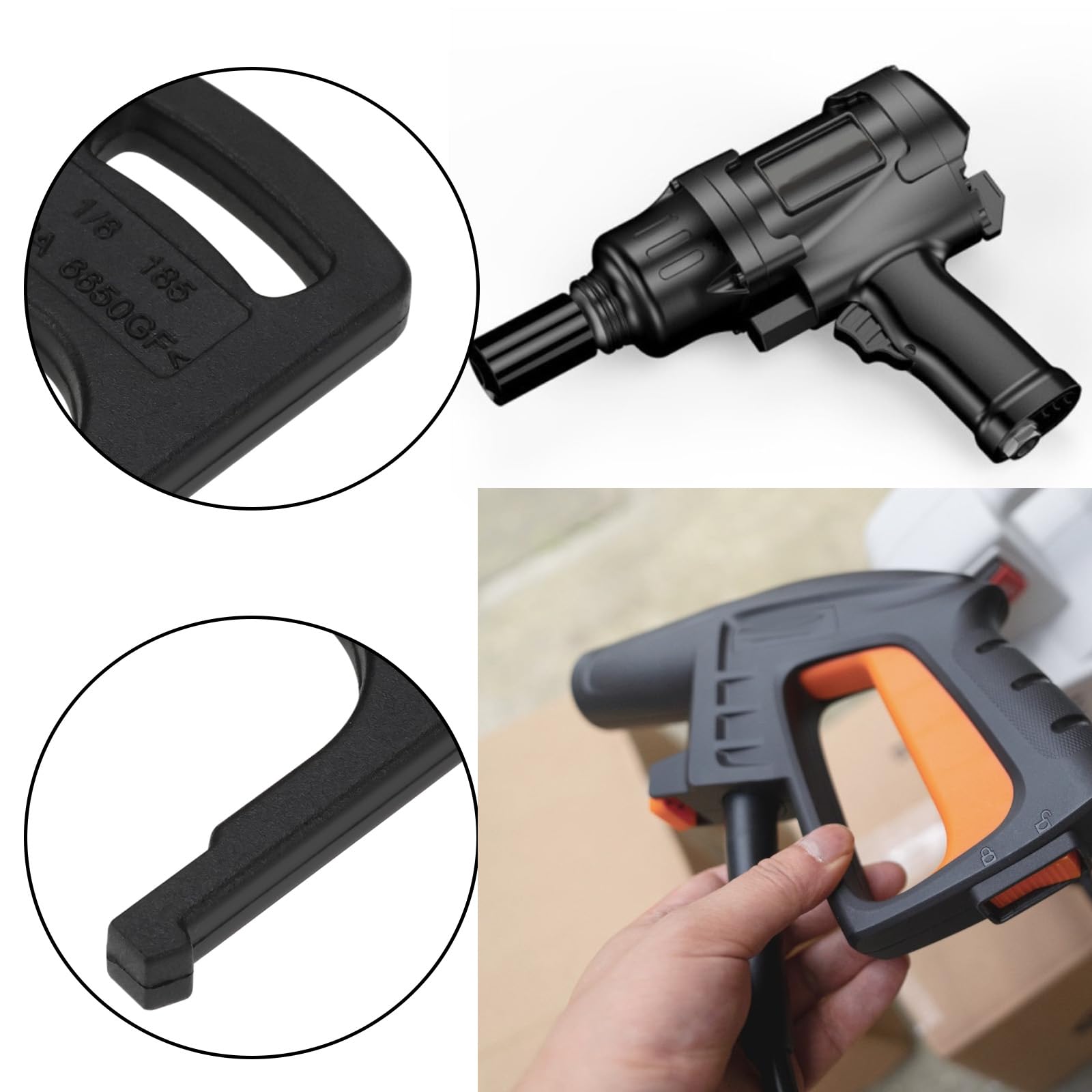 SG Store 3 Unidades Clip en C Clip en U Abrazadera de Gatillo para Hidrolavadora Mango de Pistola Manguera de Liberación Rápida Compatible con Karcher K Series 50371400