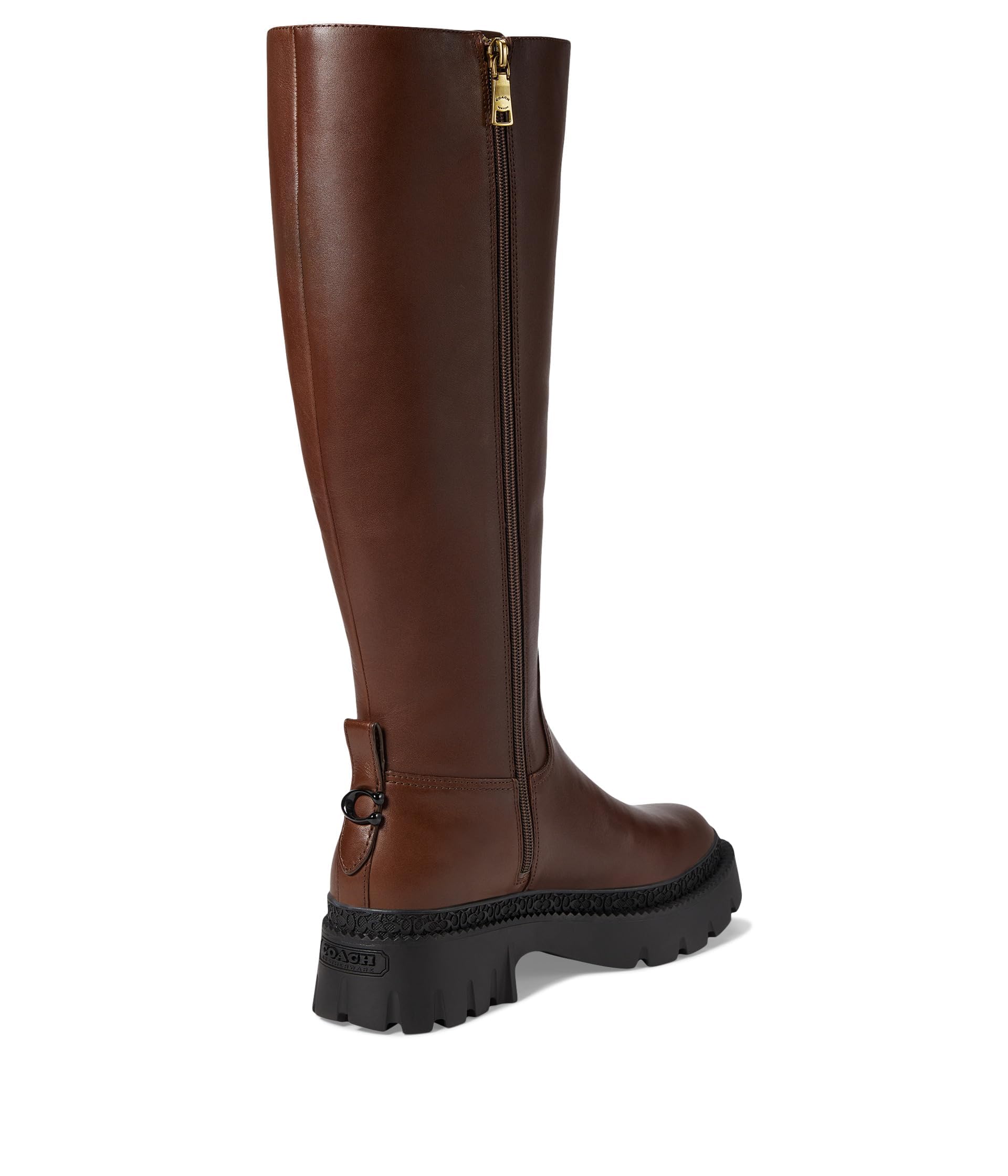 Coach Women's Julietta Leather Boot Knee High, Walnut, | B2B