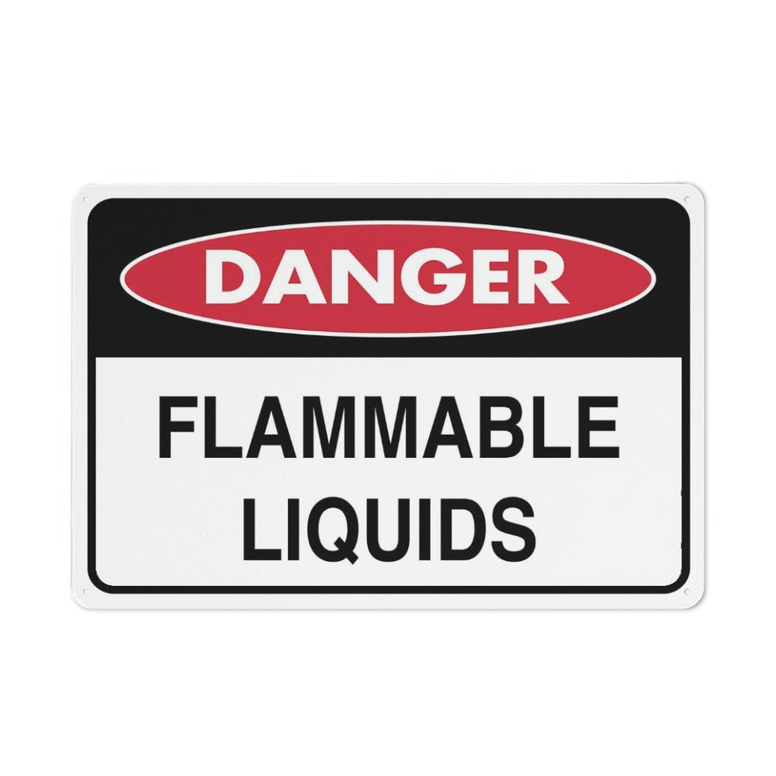 peiyeety Danger Flammable Liquids Metal Sign 8"x12" Rust-Free Aluminum, UV Ink Printing, Durable & Weatherproof Outdoor for Home