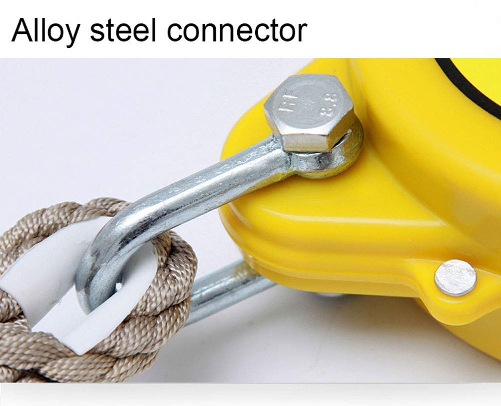Línea de Vida autorretráctil Horizontal con Gancho de Barra de Refuerzo,cordón para Herramientas para Trabajar en Alturas,protección contra caídas,Carga 330 LB,Doble Carcasa: termoplástico + ale