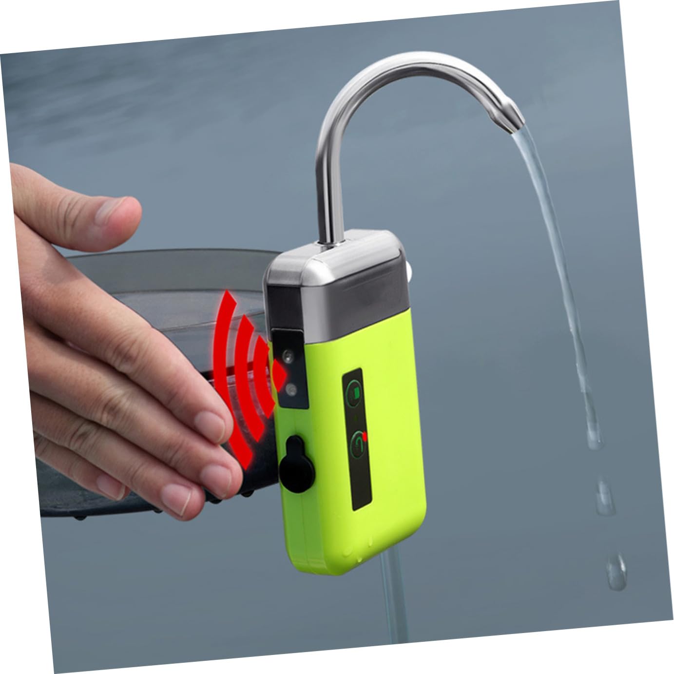 COLLBATH Pompe À Hydroponique Rechargeable pour Aquarium Pompe À Air pour Étang Verte Facile À Installer 3 Lumières LED