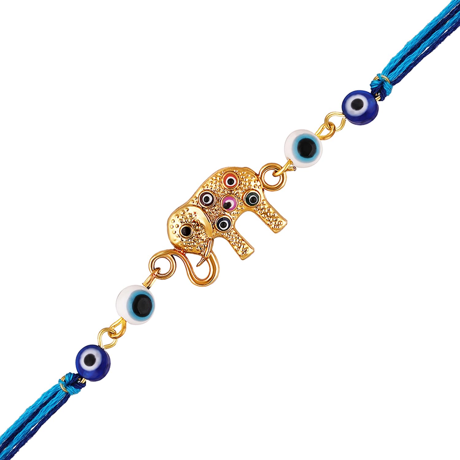 Mahi Evil Eye and Baby Elephant-Shaped Rakshabandhan Rakhi for Brother, Bhai, Bro (RA1100750G) (B0D78ZTVNG) Amazon Price History, Amazon Price Tracker