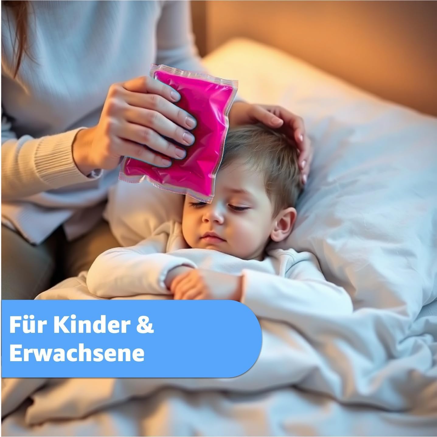 TK Gruppe Timo Kingler Set de almohadillas refrigerantes - MADE IN GERMANY - compresas de gel frío, pequeña & grande almohadilla térmica & cold packs - almohadilla refrigerante (2x Rosa - 29x12 cm)