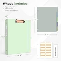 Vista 20 de Ospelelf Mini 3 Ring Binder, 2 Inch, Cute Pink Marble Binder for 5.5" x 8.5" with 5 Tab Dividers, File Folder Labels and Low Profile Clipboards