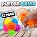 Bedwina Puffer Balls (Pack of 12) - Squishy Balls for Kids Neon Party Favors Sensory, Stress Relief Squishy & Therapy Toys for Kids, Boys & Girls Goodie Bag Stuffers, Prizes and Party Supplies