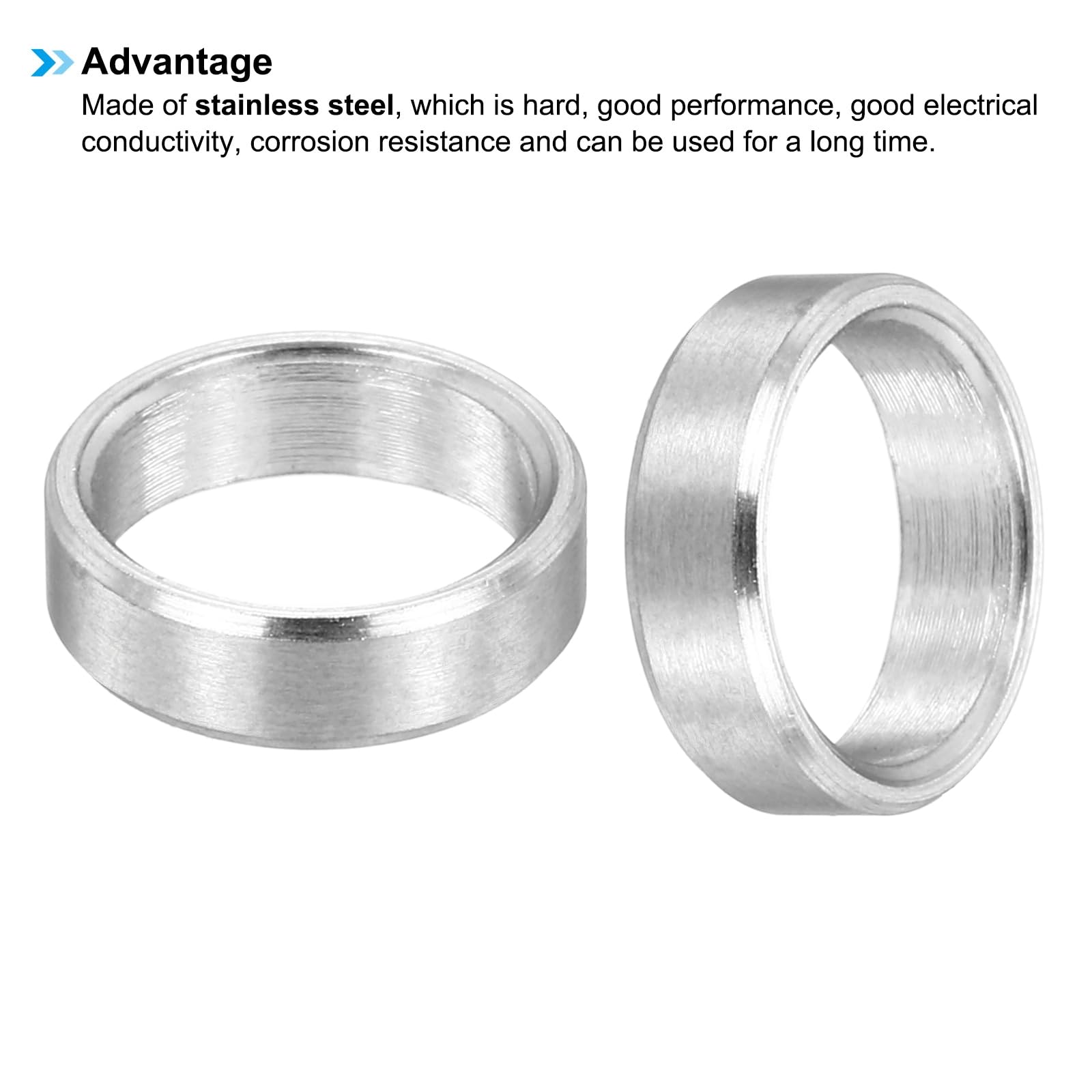 PATIKIL M8 Stainless Steel Spacers, 12Pcs Metal Spacer 8mm ID x 10mm OD x 3mm L Screw Standoff for 5/16" or M8 Screw - Image 4