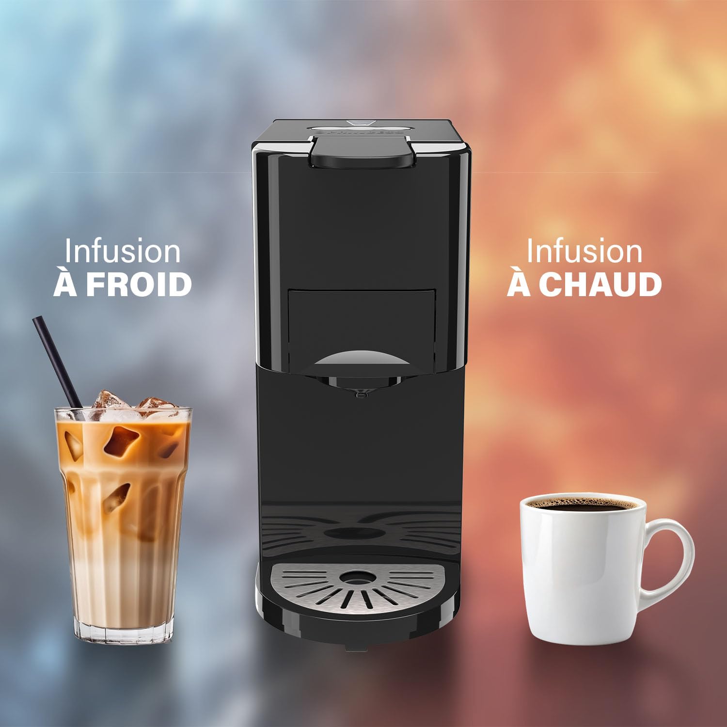 Princess Machine à café multi-capsules, pompe italienne 19 bars, réservoir d’eau 800 ml, compatibilité 4-en-1, 1450 W, compatible Nespresso® et Dolce Gusto®, sans BPA, pièces amovibles, 249454