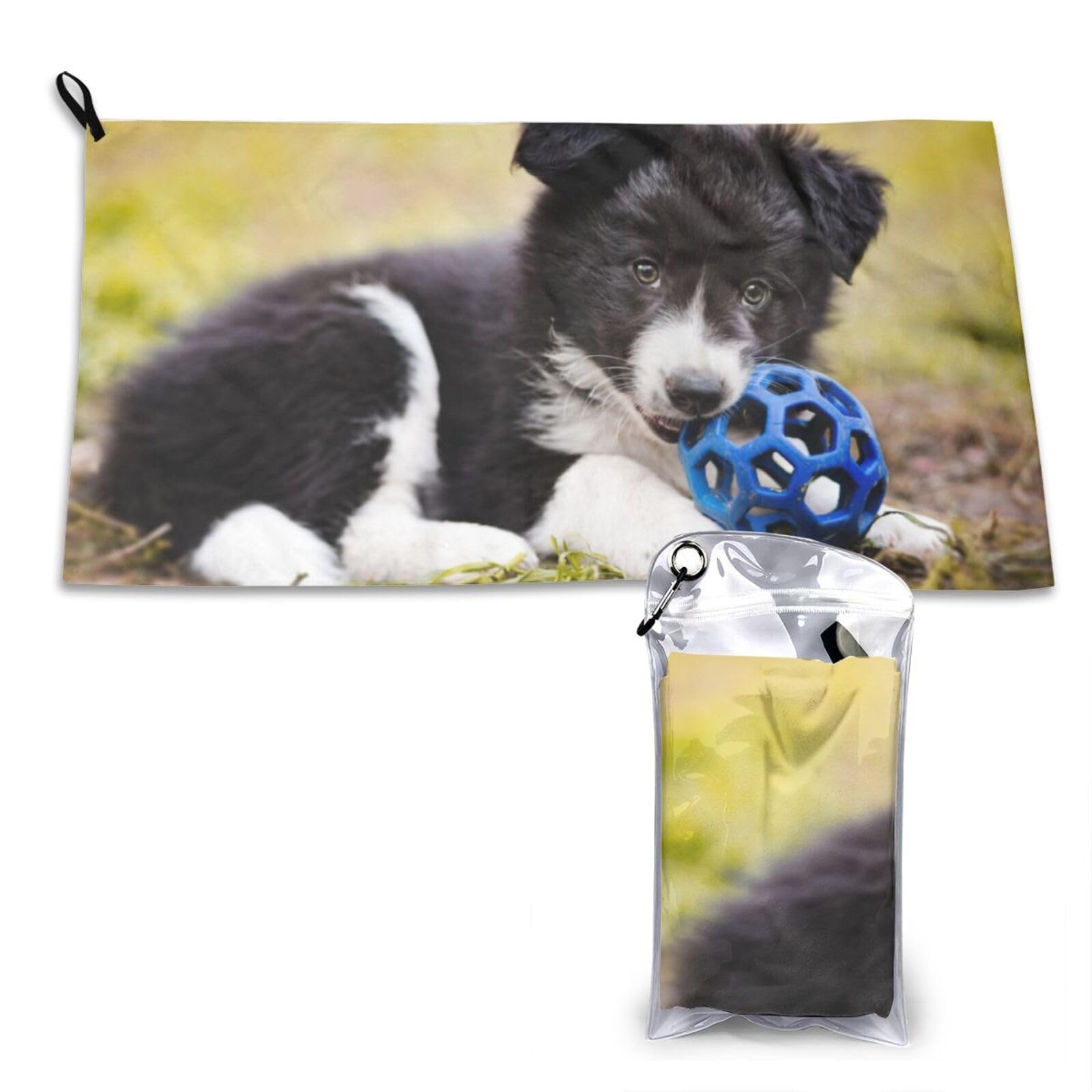 BYwenhopnbs Border Collie Dogs Puppy Pets Black BorderQuick Dry Towel,Microfiber Towels Bulk for Adults 16"x 1751"