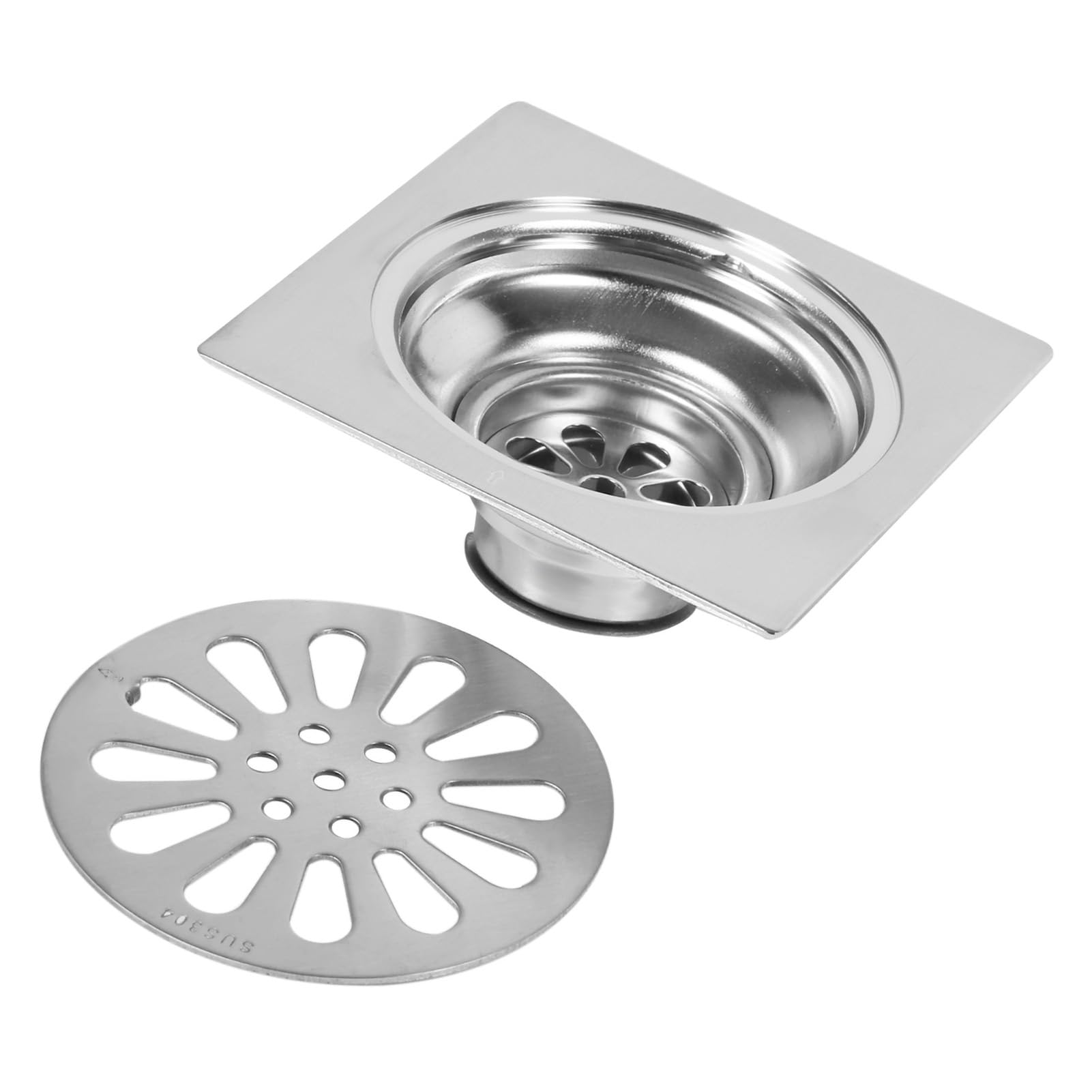 Yctze Desagüe de Suelo de Acero Inoxidable, Diseño Cuadrado (Style 3)