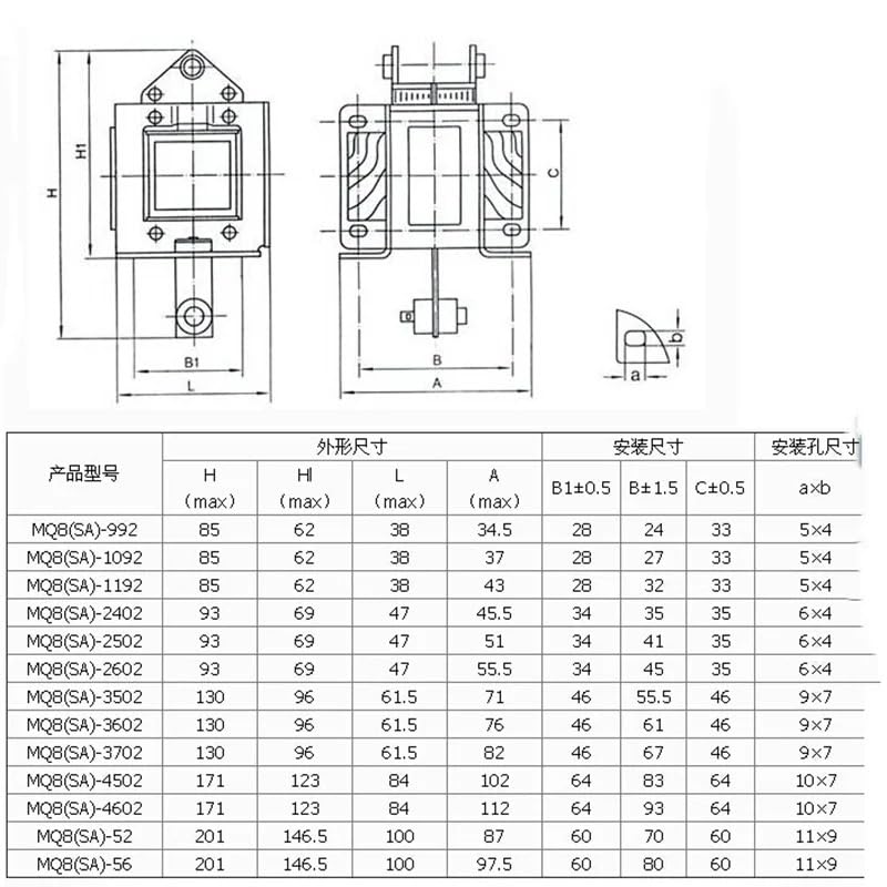 SA-3702 AC Push-Pull Traction Electromagnet, Traction Force 5KG, Stroke 20MM 110V 220V 380V(AC 110V)