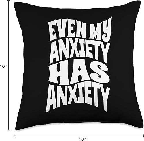 Miniatura 4 de Funny Inspirational Health Designs Even Anxiety Inspirational Funny Sarcastic Throw Pillow, 18x18, Multicolor