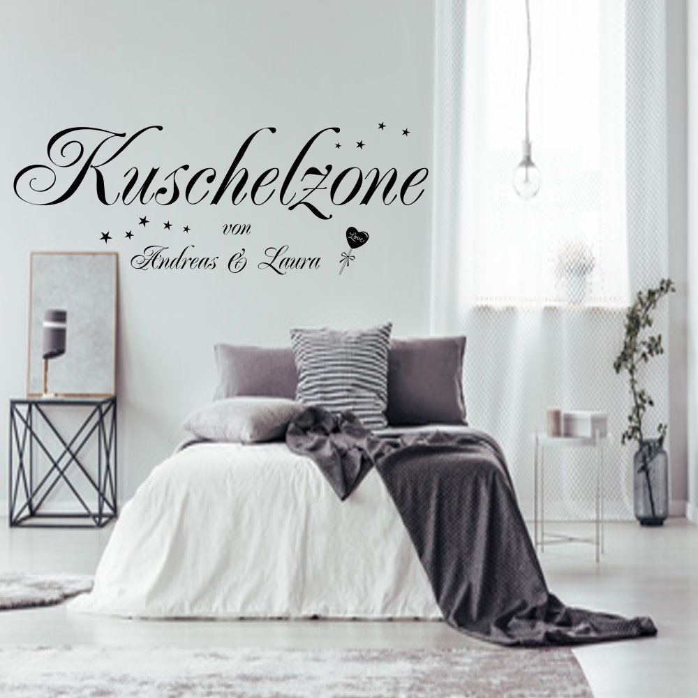 Tür-/Wandtattoo 'Kuschelzone' – 60x27 Cm In Anthrazit, Selbstklebend & Rückstandslos Entfernbar