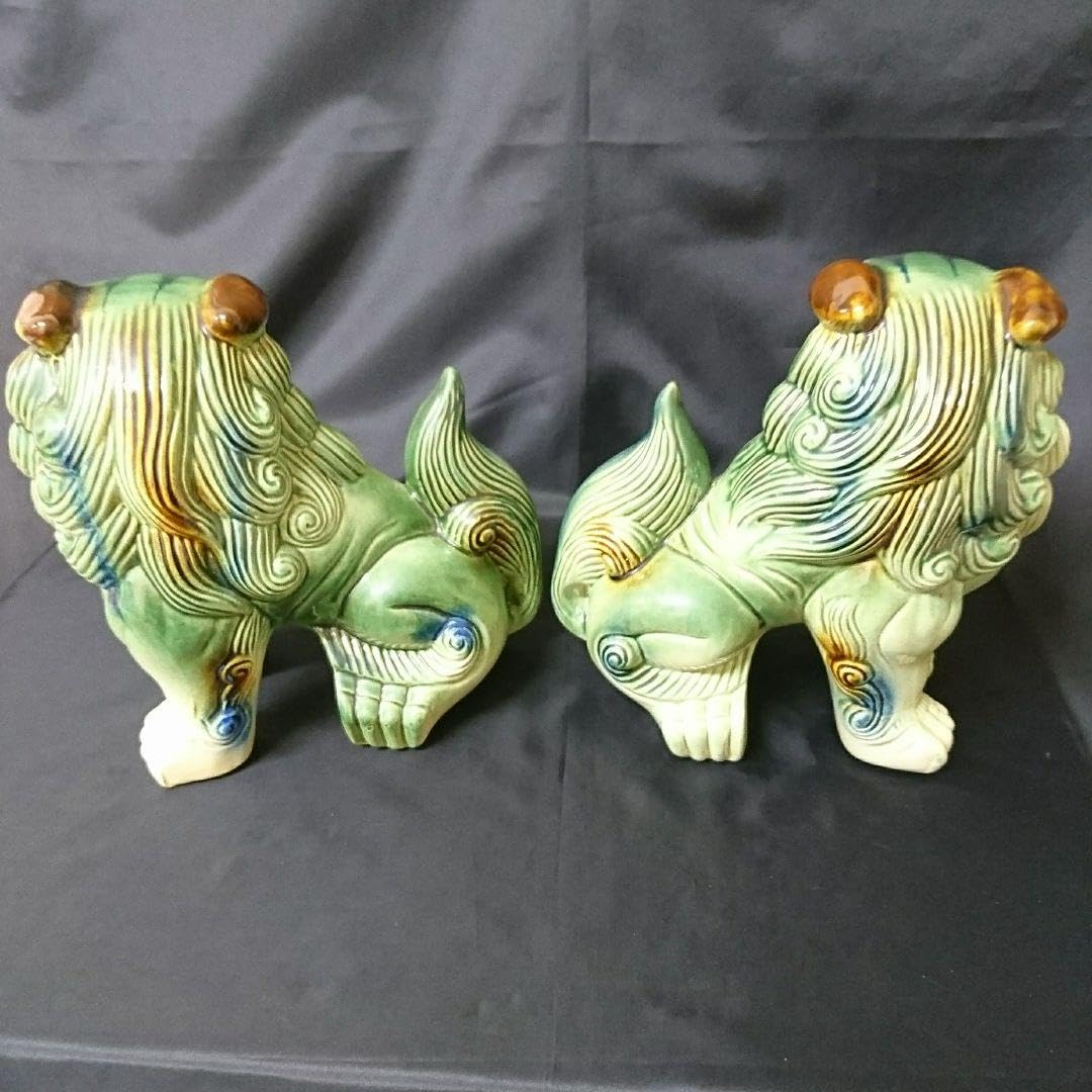 Amazon.co.jp: ペアシーサー置物 魔除け 厄除け 沖縄 琉球 縁起物 高さ