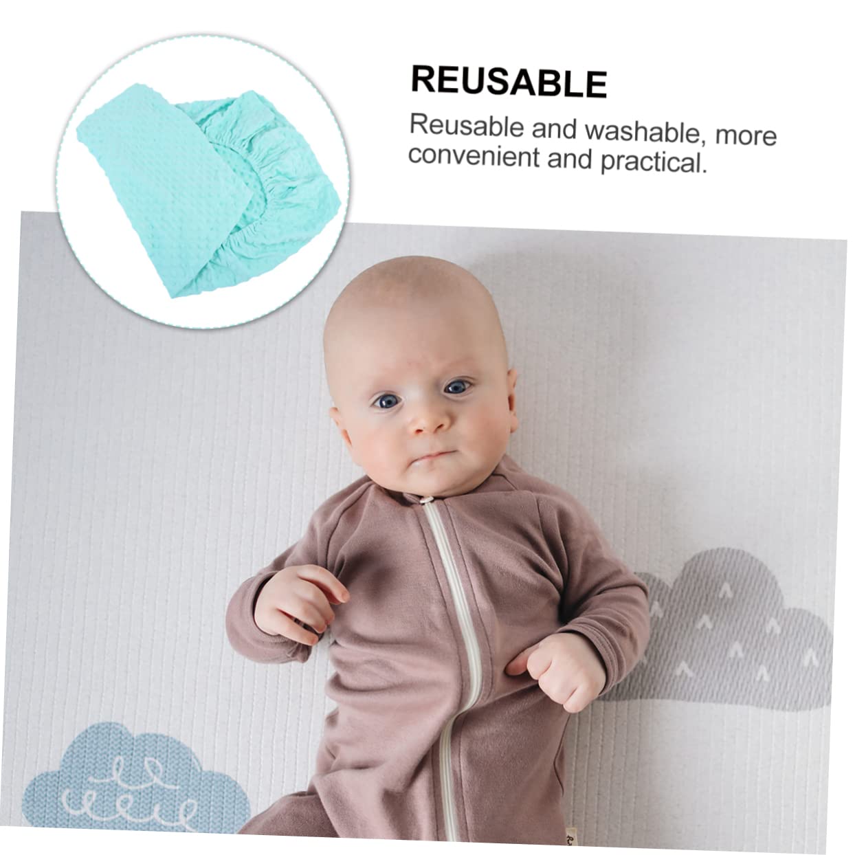 IWOWHERO Changing Pad Cover Breathable Cotton Nappy Pad for Baby Changing Table Safe Comfortable Easy to Put