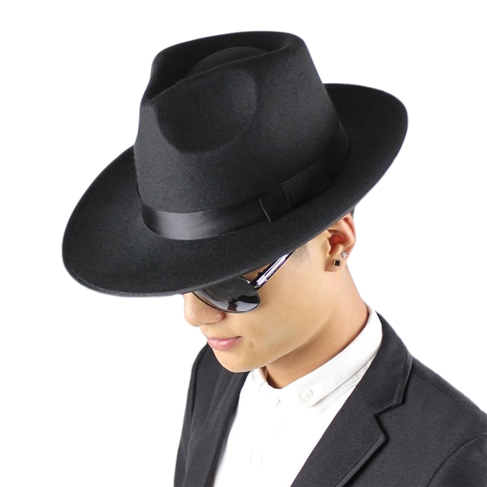 Cappelli eleganti da uomo|Cappelli eleganti da uomo, Fedora a tesa larga per, fantasia classica alla moda per addii al celibato, feste rock, eventi in costume