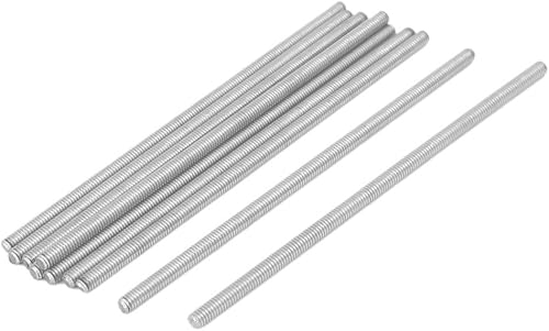Miniatura 26 de uxcell M5 x 5.906 in 304 acero inoxidable totalmente roscado barra barra barra de hardware 10 piezas