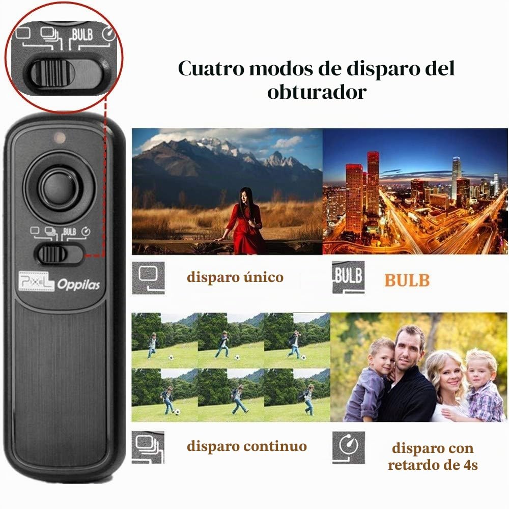 Pixel RW221-E3 Canon Disipador Remoto Mando Inalámbrico RS-60E3 Compatible con Canon EOS R RA R6 RP 90D 250D 200D 2000D Compatible con Olympus EM1X EM1-III EM5-III Compatible con Fuji XT3 XT4 XT30
