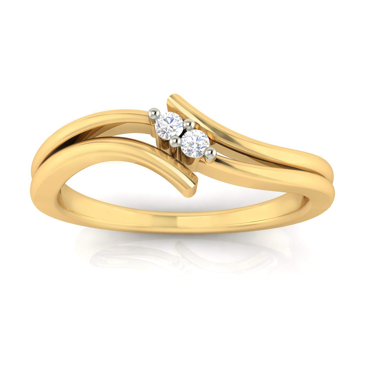 avsar 18k (750) Yellow Gold and Diamond Ring for Women-picture-29
