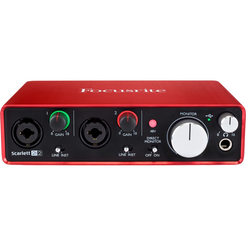 Focusrite Scarlett 2I2-2ND USB Audio Interface (2nd Gen) with MXL