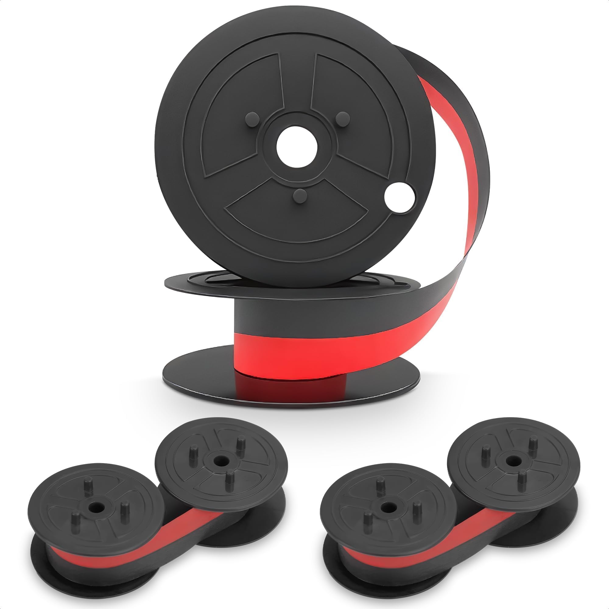 Canon MP11DX Calculator Ink Ribbon Set of 3 – 18ft x 0.5in Sharp EL-1197PIII Calculator Ribbon Red/Black for Great Print Capacity and Brightness, Easy Setup – Suitable for Popular Models