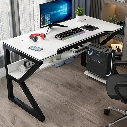 Escritorio para computadora para jugadores hogar esports para dormitorio escritorio mesa de alquiler para laptop color blanco