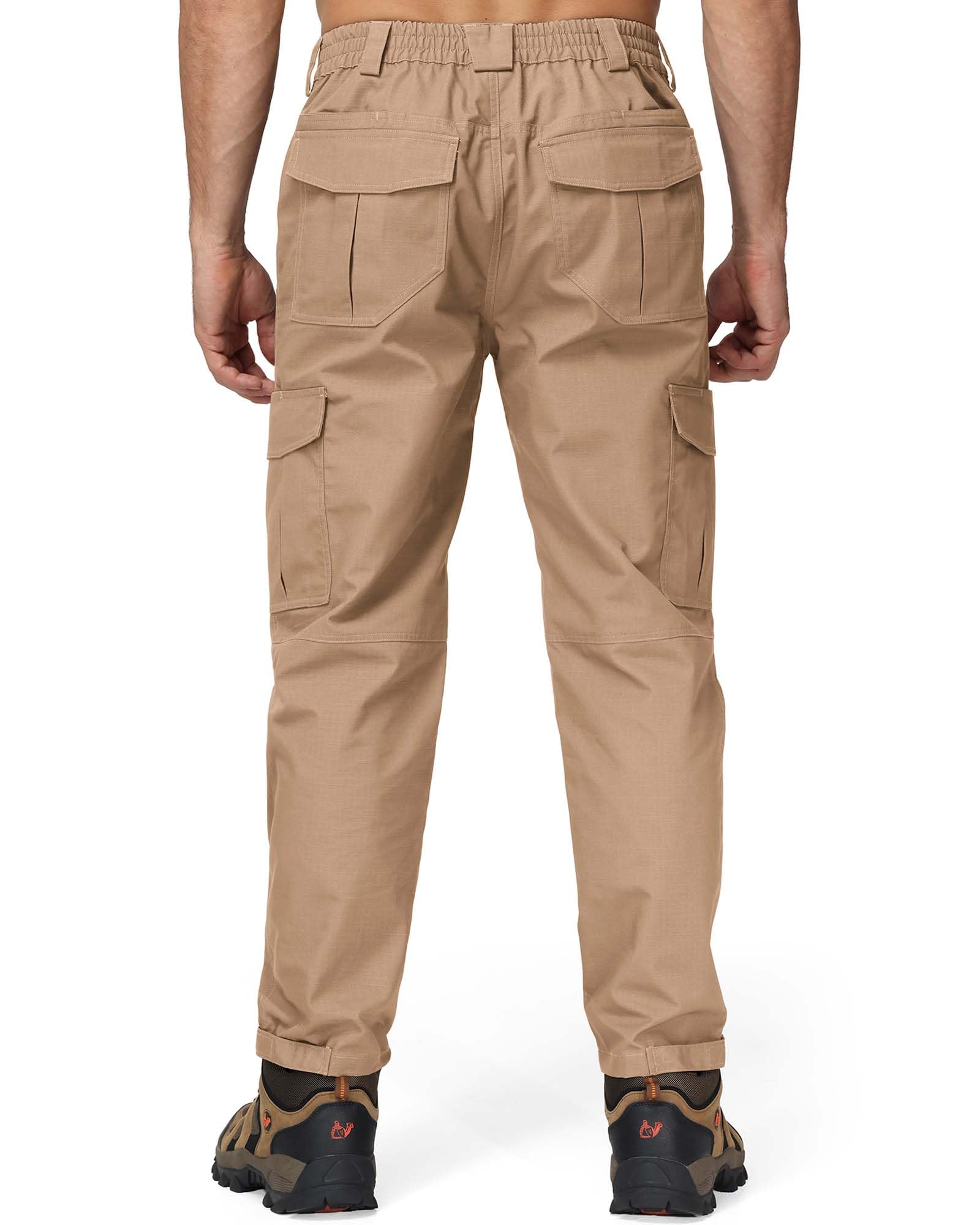Elainone Cargohose Herren Arbeitshose Männer Stretch Outdoor Wanderhose Wasserdicht Ripstop mit 10 Taschen
