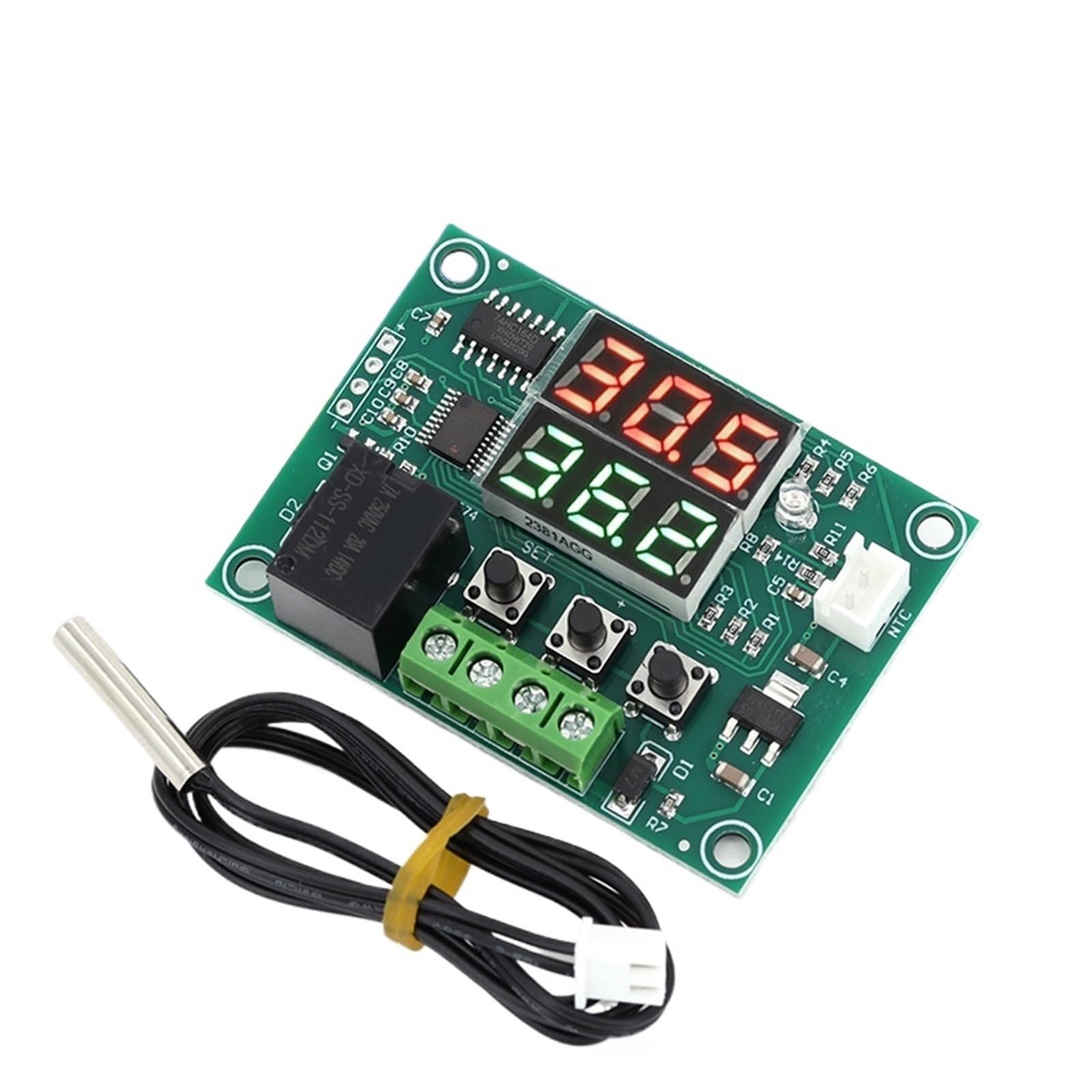 1pcs W1219 DC 12V Dual LED Digital Thermostat Temperature Controller temperaturees Regulator Switch(5 Pcs)