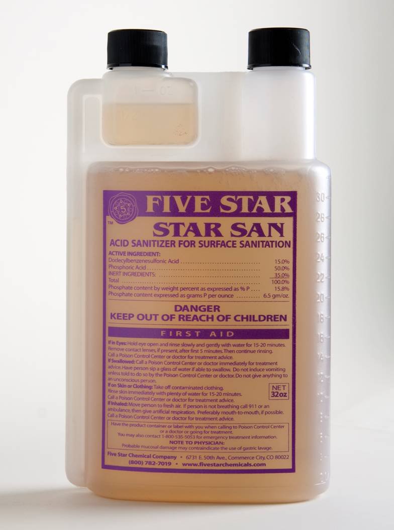 STARSAN 32 Five Star San Brewing Equipment Sanitizer 32 Ounce Concentrate