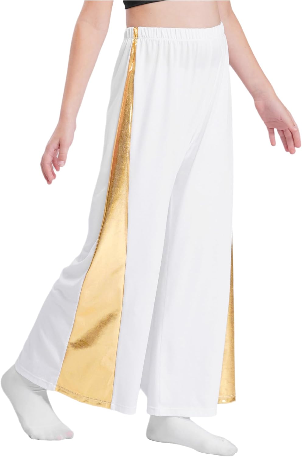 ACSUSS Kids Girls Wide-Leg Liturgical Palazzo Pants Celebration of Spirit Praise Dance Yoga Pants Baggy Trousers