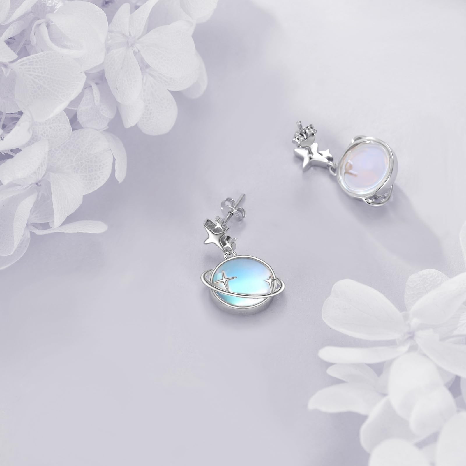 Sole Luna Stella Orecchini d'argento Sterling Dangle Goccia Gioielli Regali per le donne Ragazze