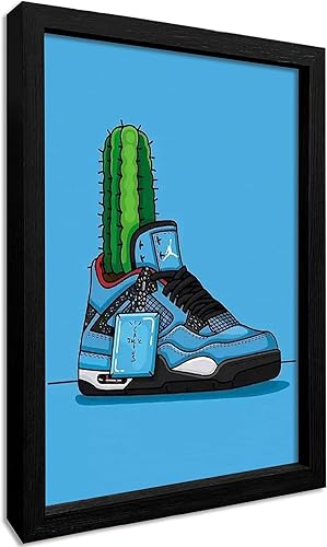 Jenesaisquoi Hypebeast - Póster de pared con marco AJ para decoración de habitación de adolescentes y niños, póster de Michael Jordan, arte de pared