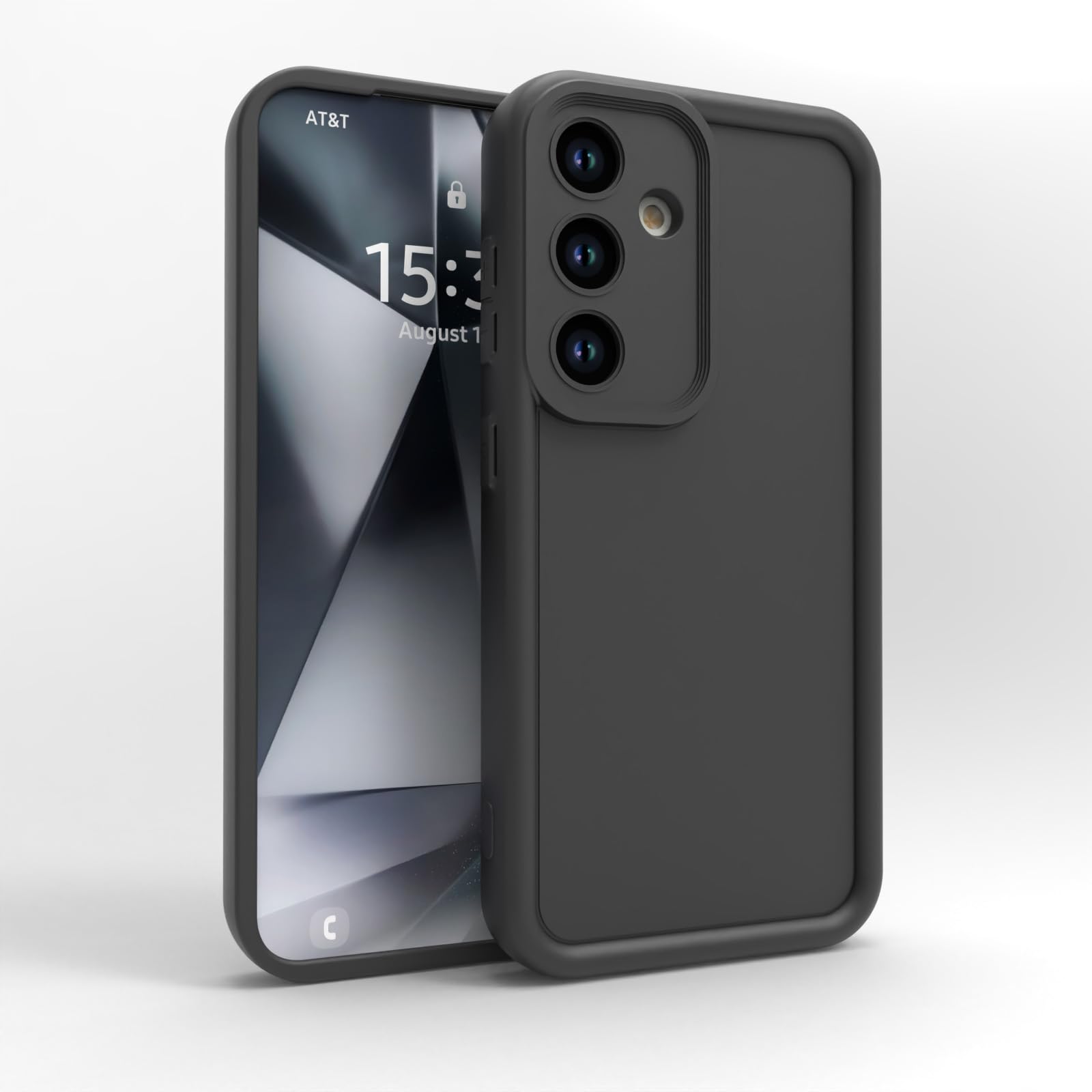 PanXCase Case for Samsung Galaxy S25 Plus S25+ 5G - Mobile Phone Case Silicone Case Soft Thin Lightweight Elegant Design Camera Protection Shockproof Scratch-Resistant Slim Protective Case (Black)