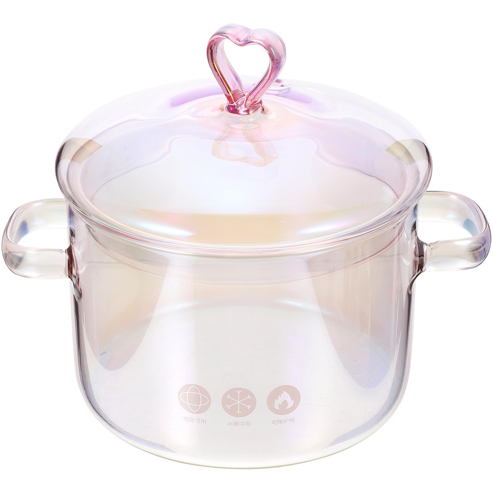 Casserole cuisson de ramen en verre double poignée pour pique-niques