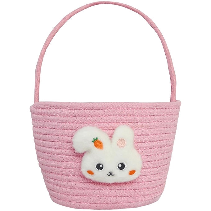 粉色兔子复活节礼品篮