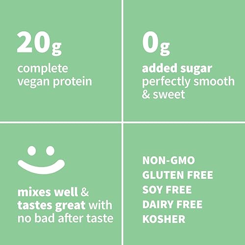 Miniatura 2 de Sprout Living Polvo de proteína de guisante orgánico, sabor a vainilla, 0.71 oz de proteína orgánica a base de plantas en polvo sin edulcorantes,