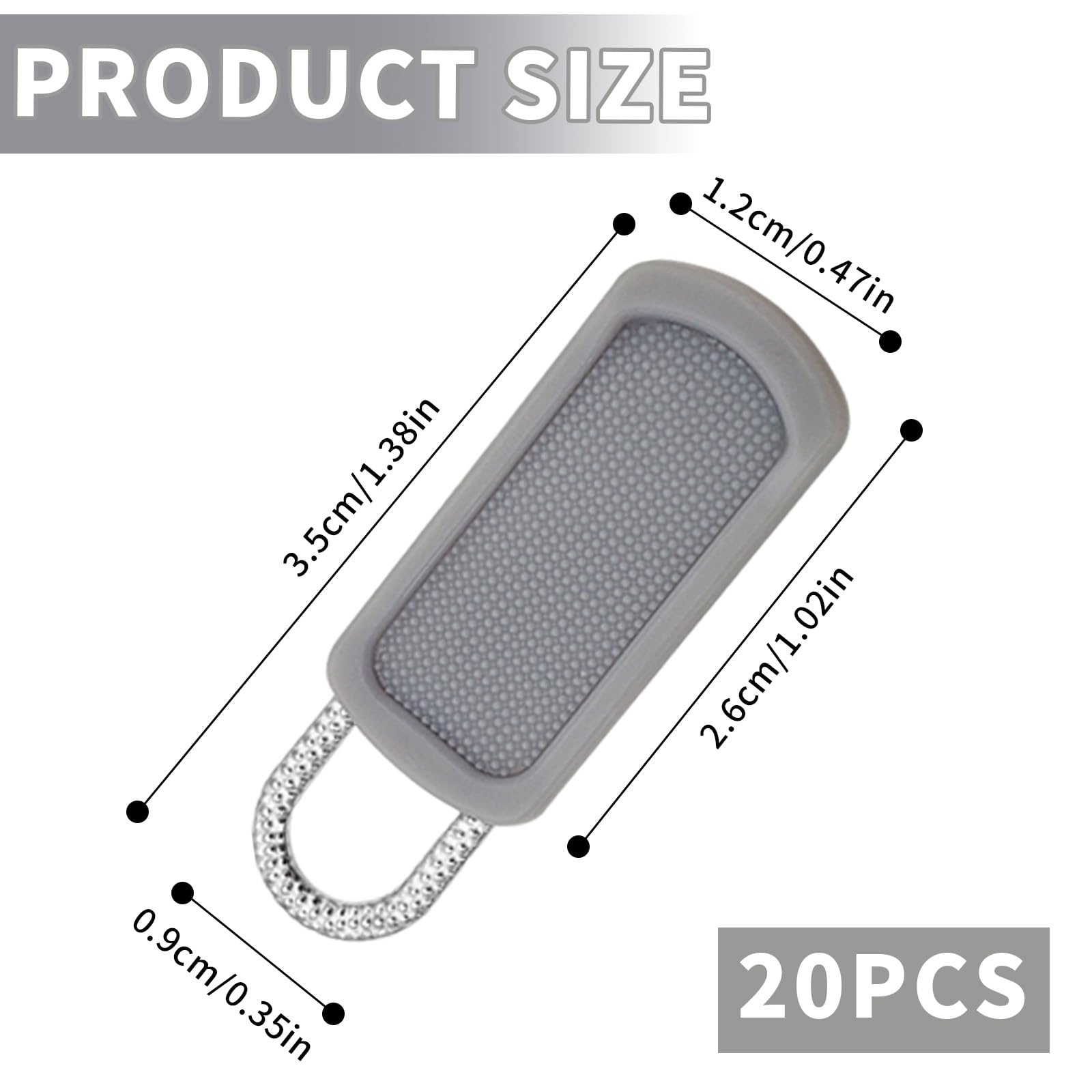 12pz Tiralampo per Cerniera di Ricambio, Staccabili Linguette per Tirare la Cerniera Plastica e Metallo Cursore Cerniera Universale per Giacche Jeans Portafogli Borsette Zaini Valigeria